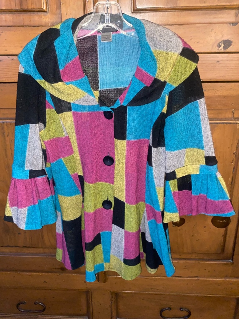 Damee, Inc. Cardigan-Bright Multicolor-Size Small